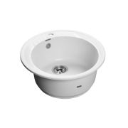 GRANFEST Мойка мрамор RONDO GF-R520. круглая, д=520мм, (Иней)